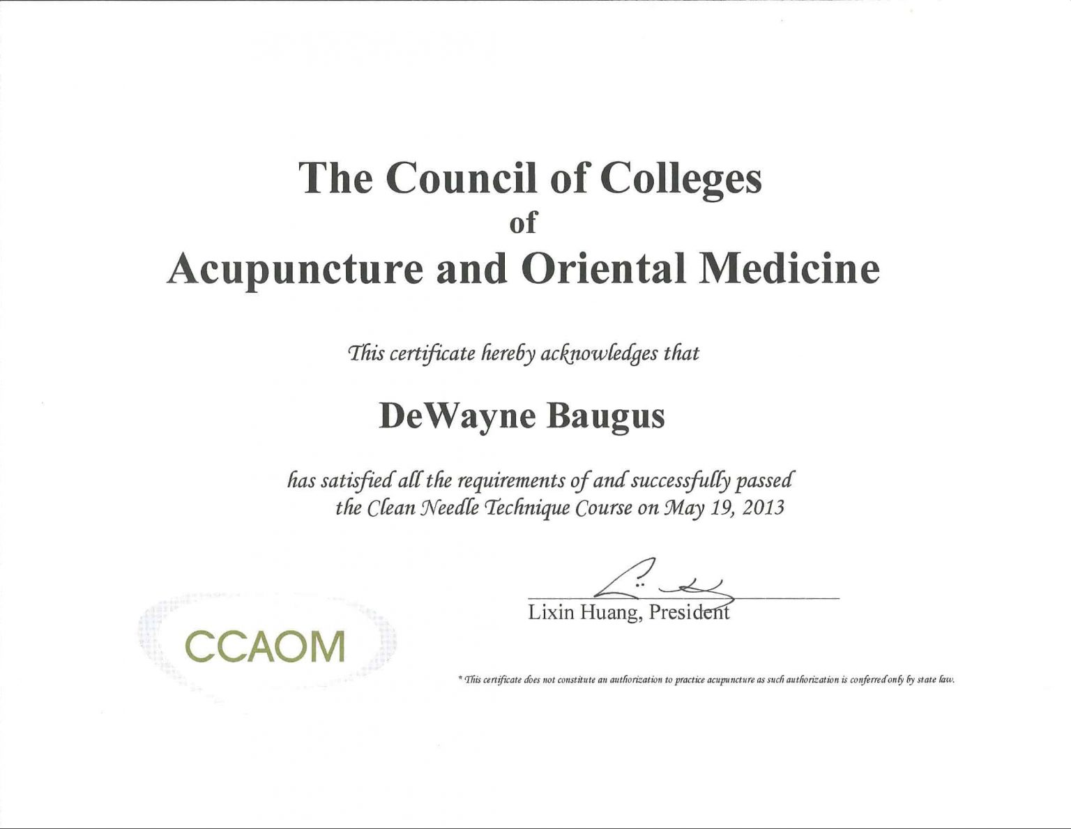 Maplebrook Acupuncture Degrees & Certifications